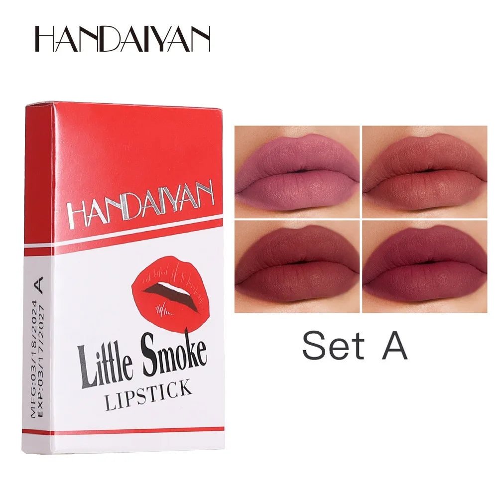 4PCS/Set Creative Cigarette Velvet Long Lasting Lipstick