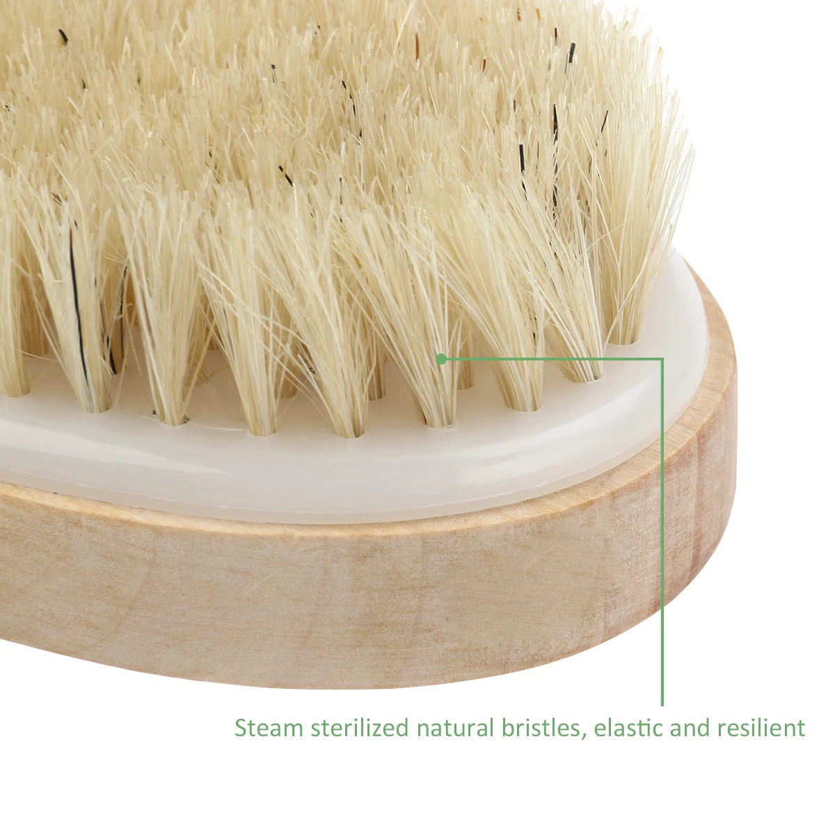 Soft Natural Bristle Dry Skin Body Brush