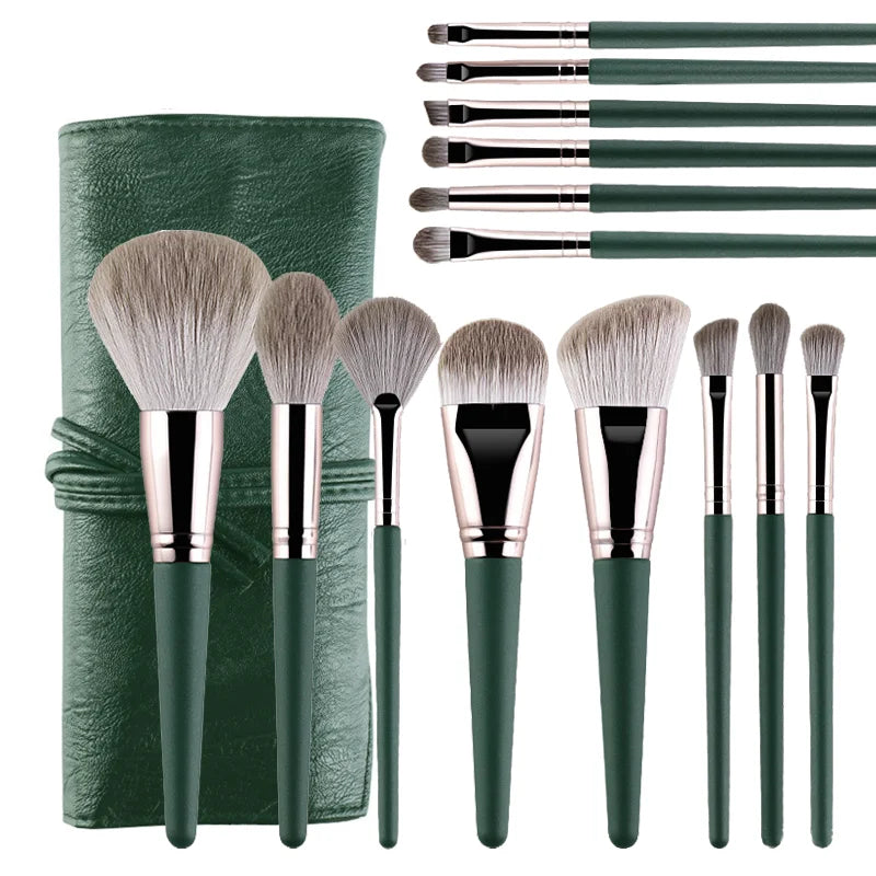 20 pcs Make Up Brush Set with Leather Case