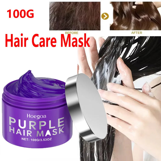Purple Keratin Hair Mask for Dry Frizzy Hair