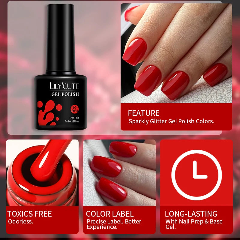 Red Series Nail Gel Polish