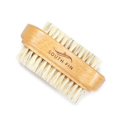 Double-Sided Natural Bristles Scrubbing Brush