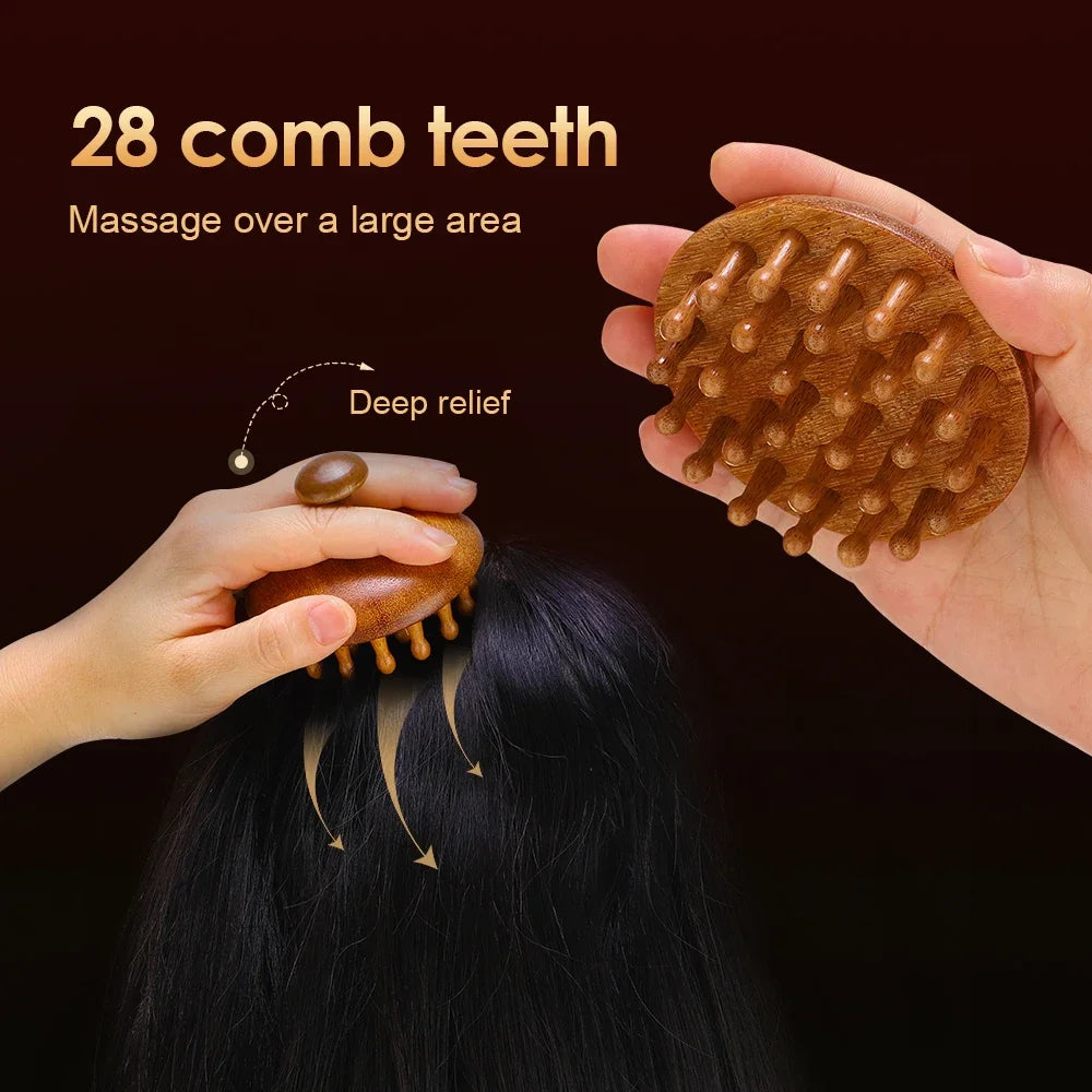 Wooden Anti-Static Massage Comb