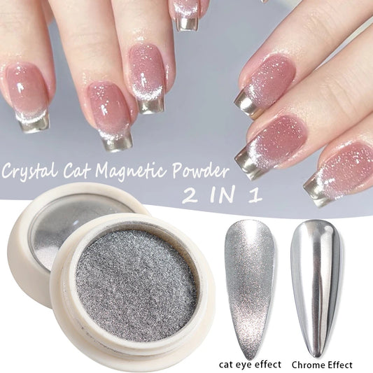Moonlight Silver Cat Eye Nail Powder