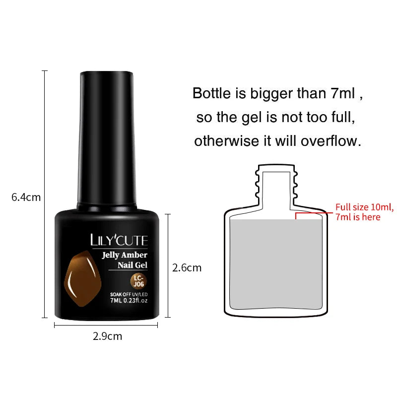7ML Jelly Amber Gel Nail Polish