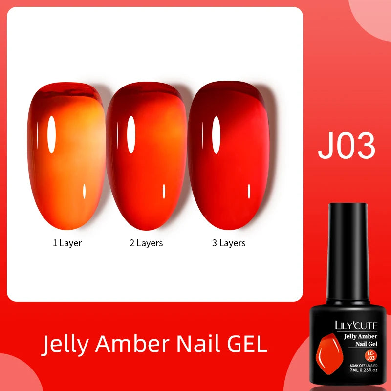 7ML Jelly Amber Gel Nail Polish