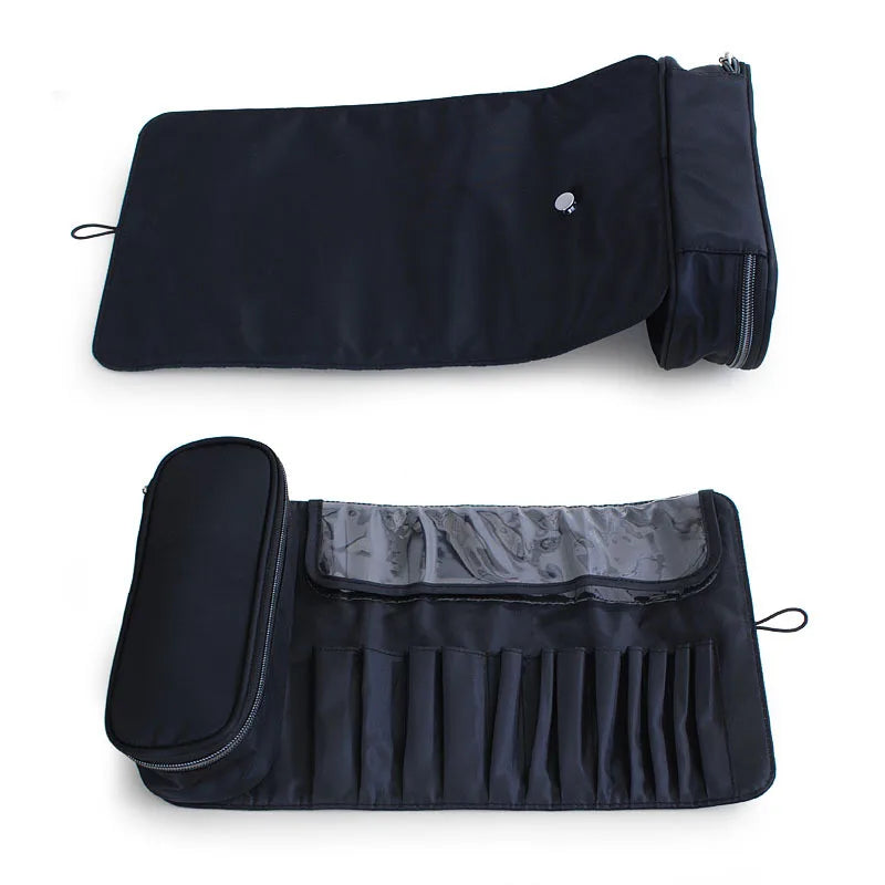 Nylon Foldable Cosmetic Brush Bag